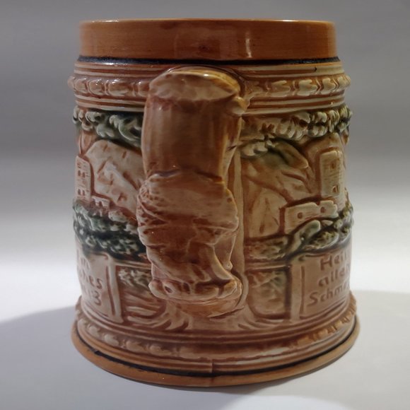 Vintage German-style beer stein-Heilt Allen schmerz beer mug ceramic - Picture 3 of 7